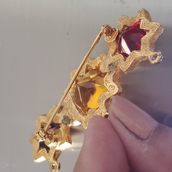 Rare Vintage gold Yves Saint Laurent brooch pin 1980s - Picture 10 of 10